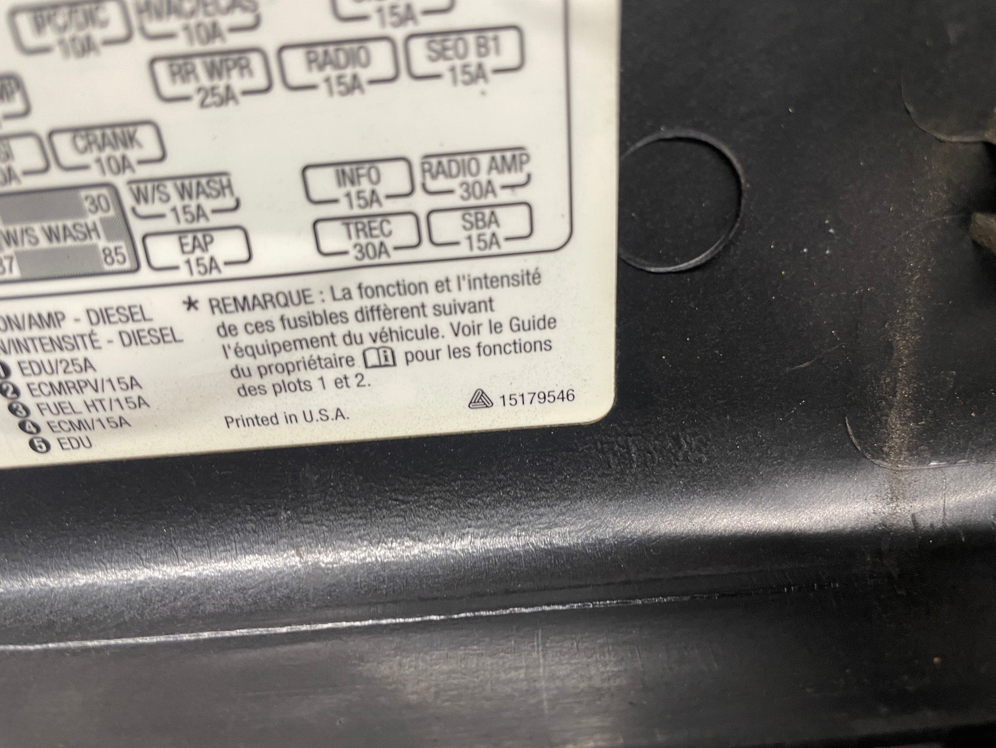 2003 Chevy Silverado C2500 Fuse Relay Wire Harness Junction Box Block OEM - Day's Parts Yard