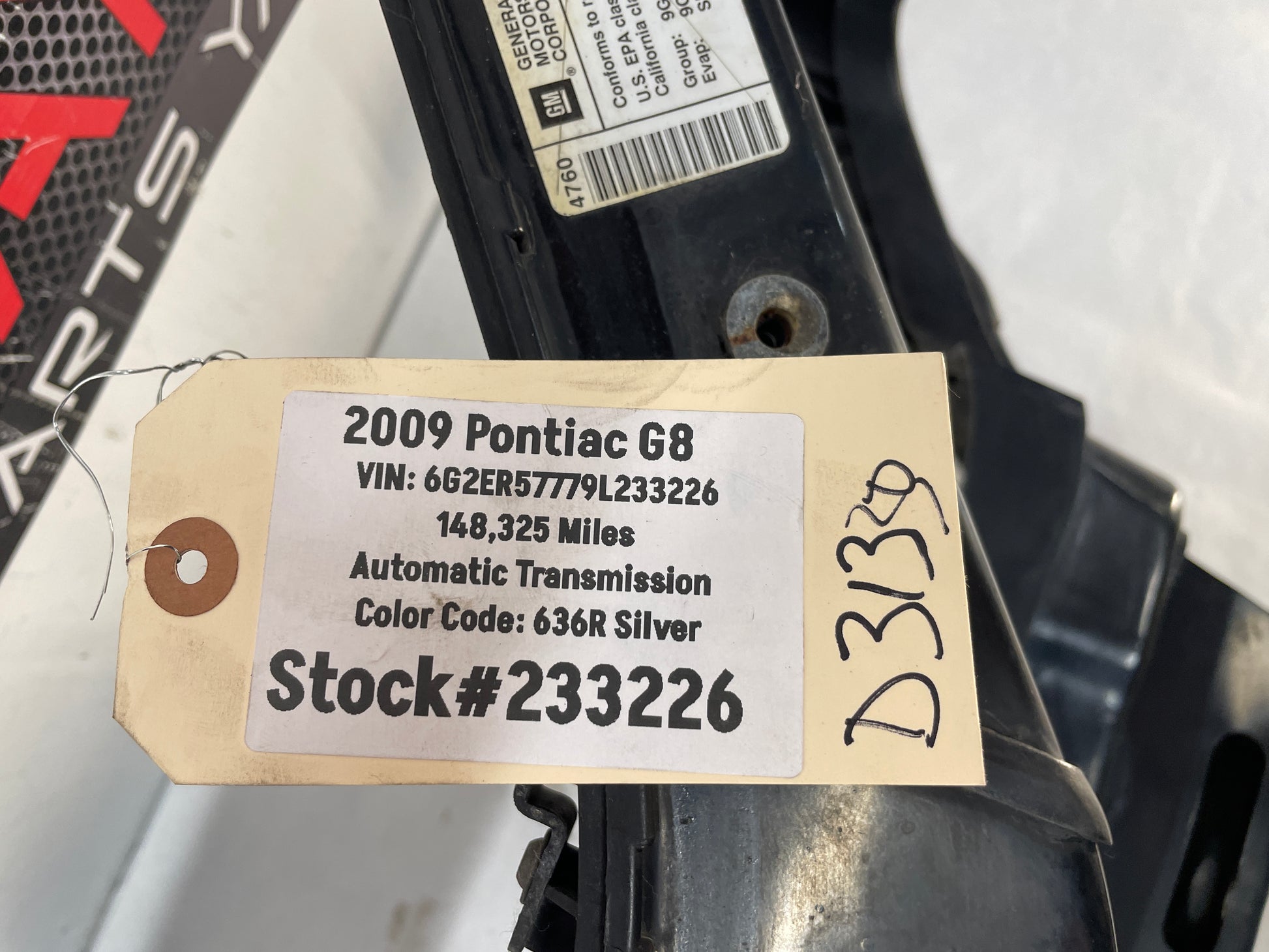 2009 Pontiac G8 Radiator Core Support Bracket OEM - Day's Parts Yard