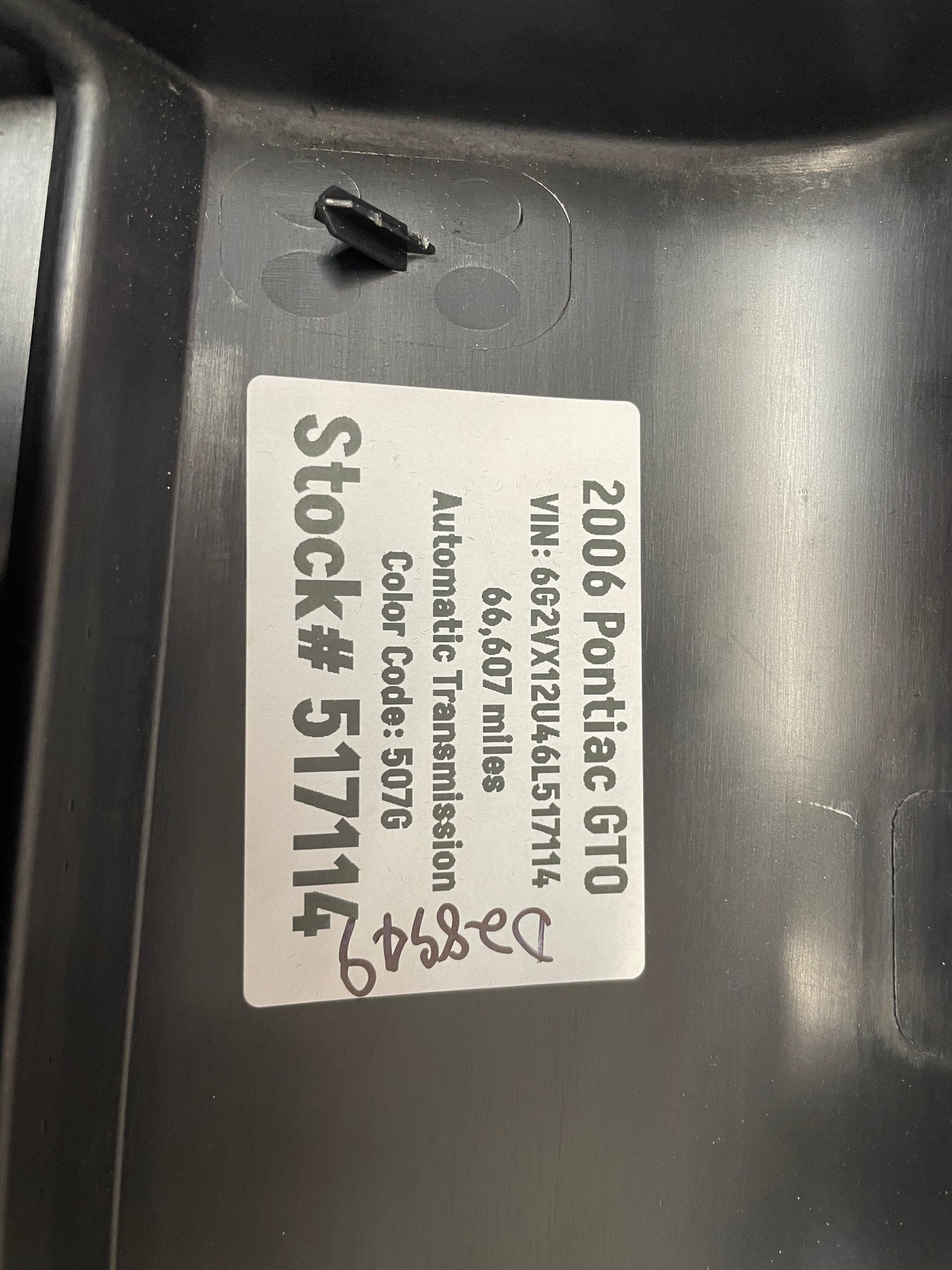 2006 Pontiac GTO Glovebox Compartment Door Skin Cover OEM