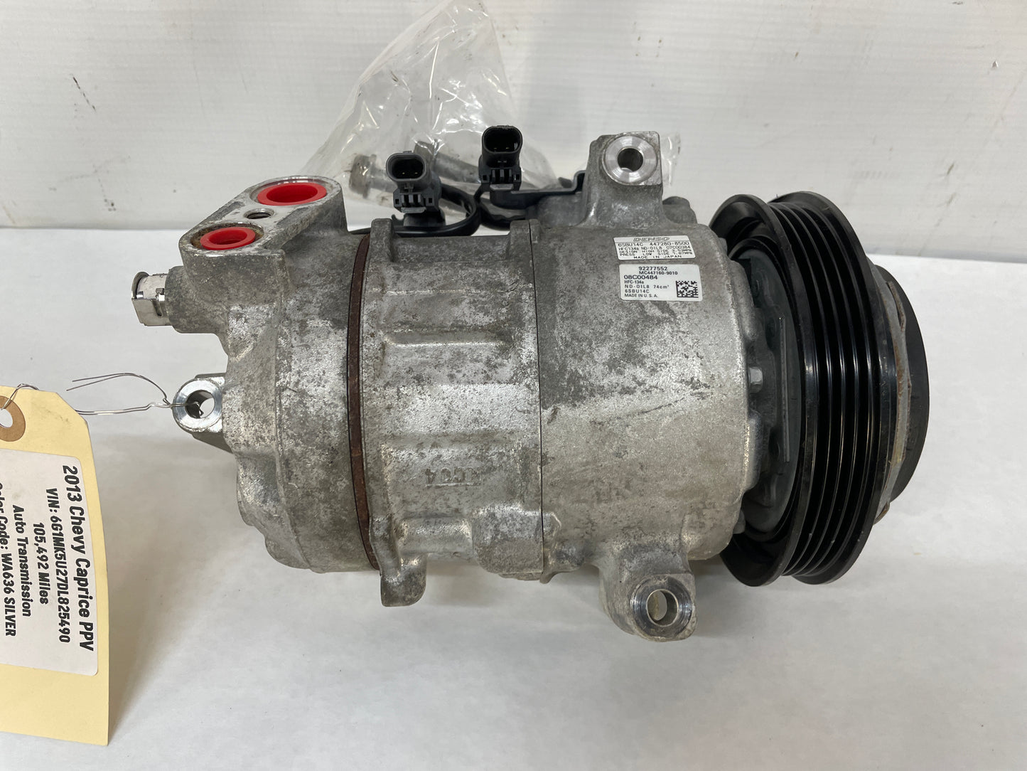 2013 Chevy Caprice PPV AC A/C Air Conditioner Compressor OEM - Day's Parts Yard