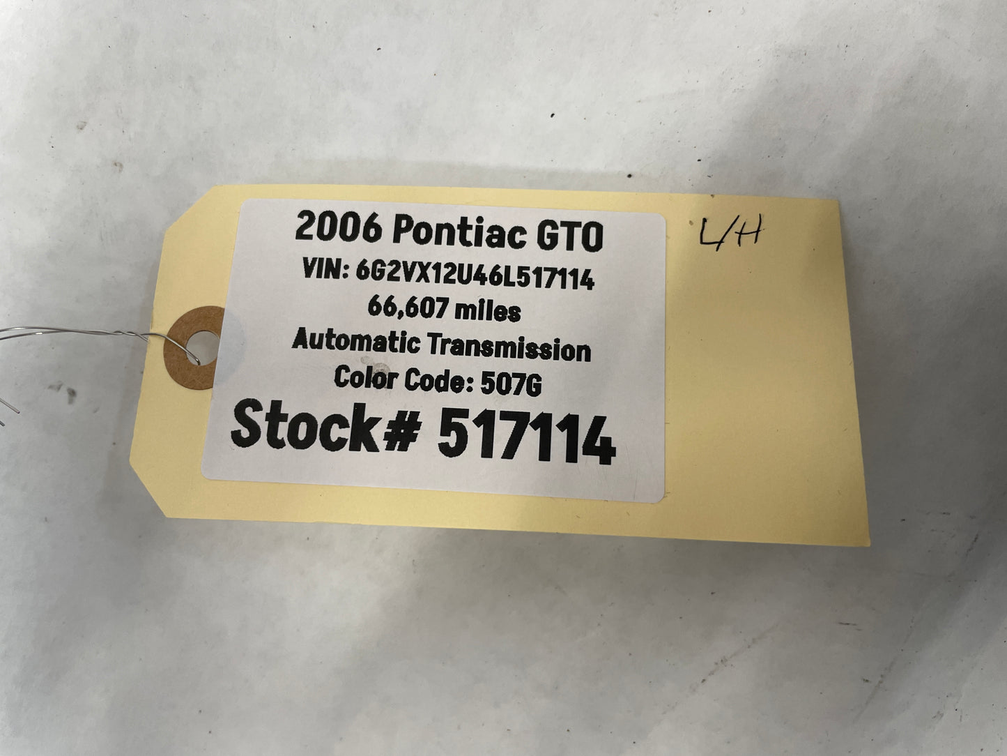 2006 Pontiac GTO LH Driver Head Light Headlight Lamp OEM