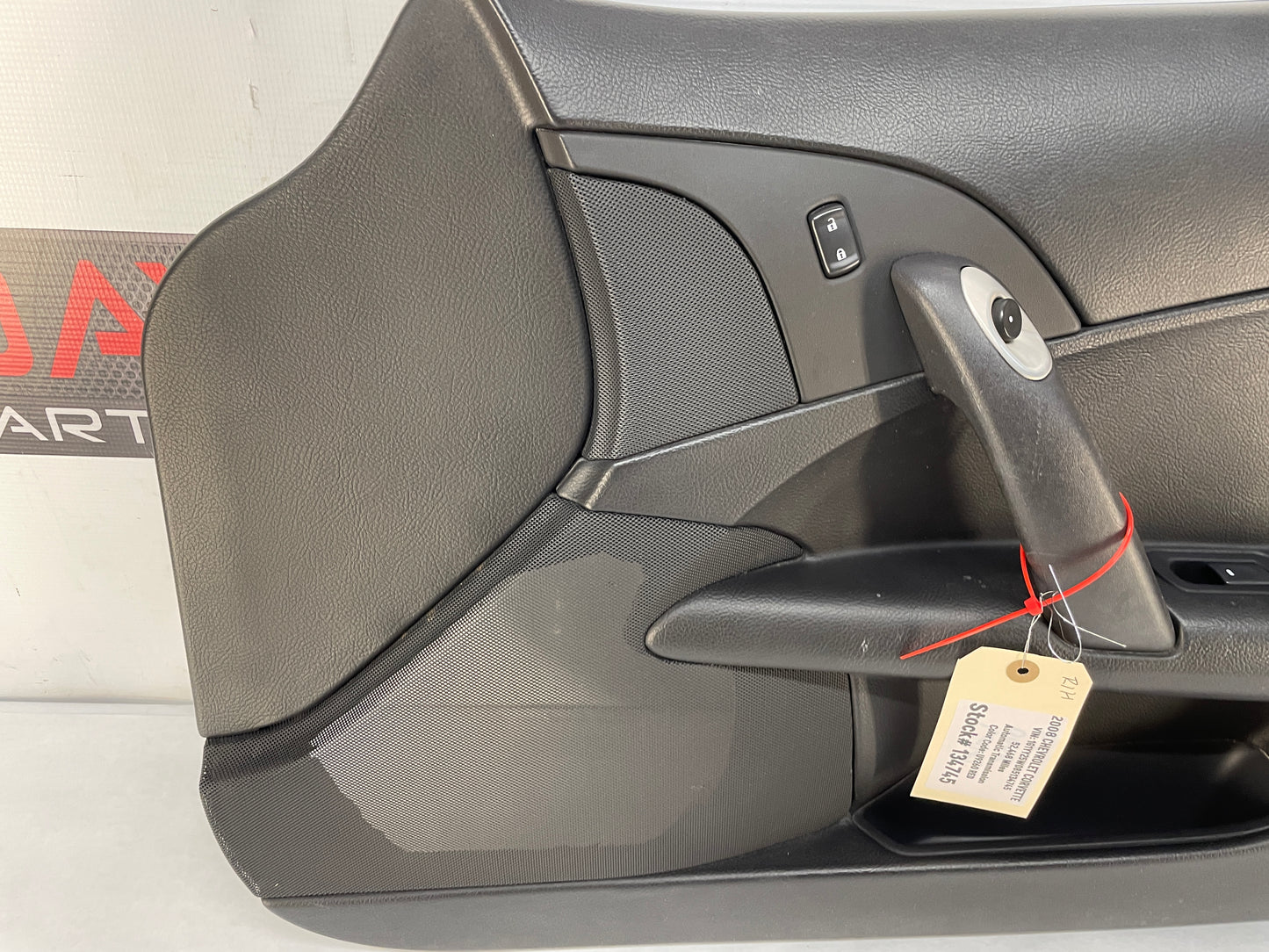 2008 Chevy C6 Corvette RH Passenger Interior Door Panel Trim OEM