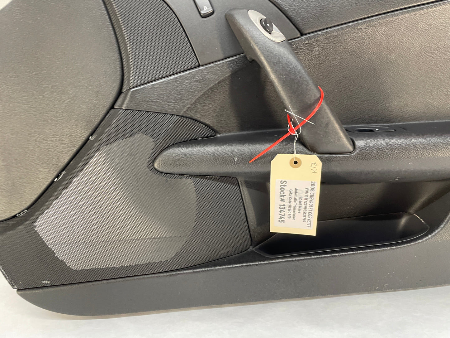 2008 Chevy C6 Corvette RH Passenger Interior Door Panel Trim OEM