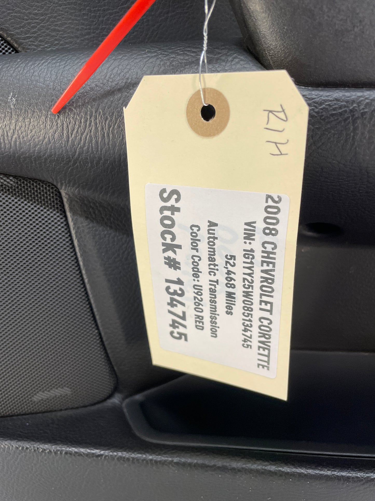 2008 Chevy C6 Corvette RH Passenger Interior Door Panel Trim OEM