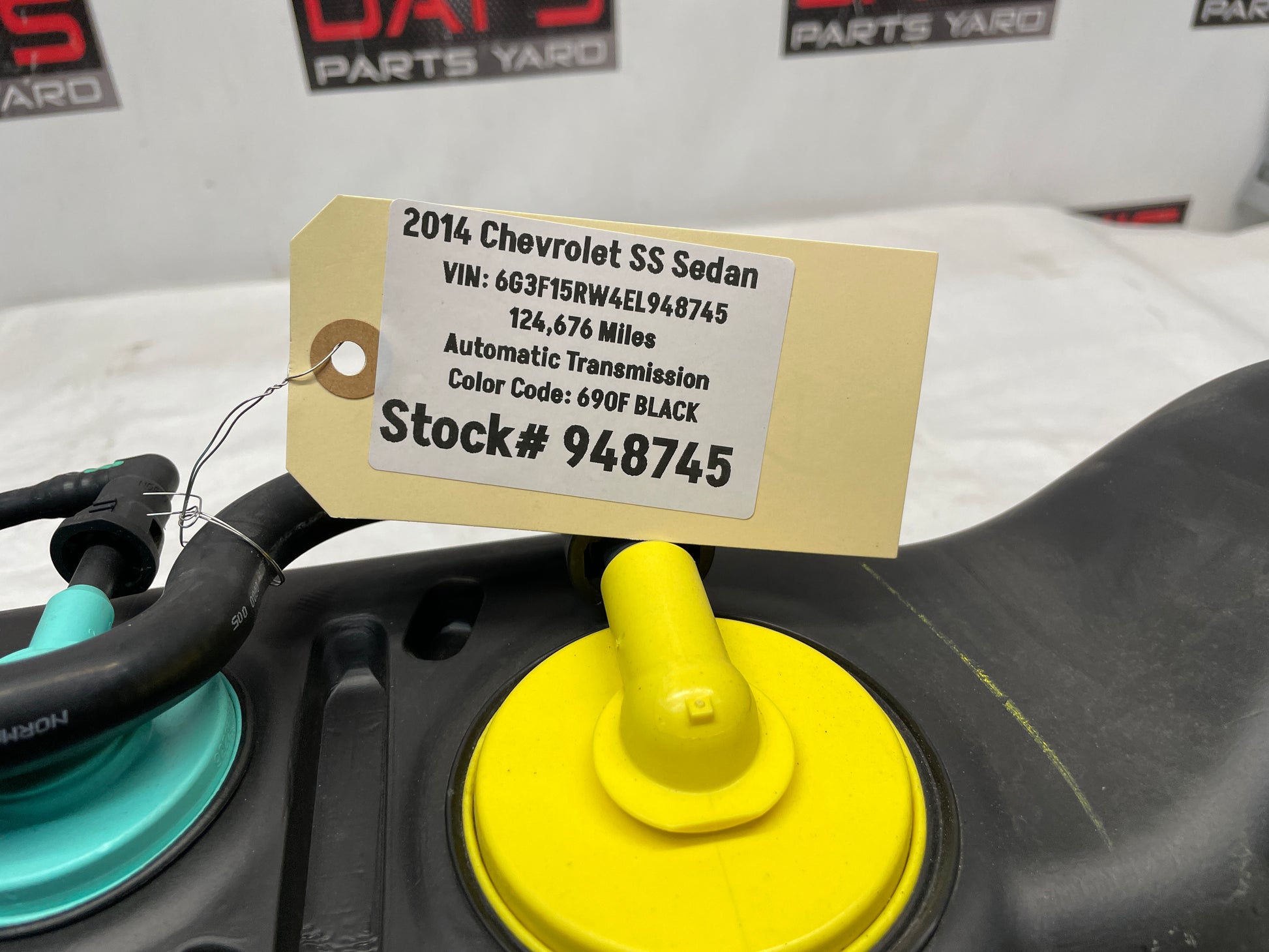 2017 Chevy SS Sedan Complete Fuel Gas Tank and Charcoal Canister OEM - Day's Parts Yard
