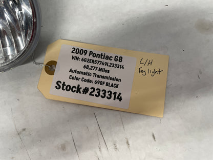 2009 Pontiac G8 LH Driver Fog Light OEM - Day's Parts Yard