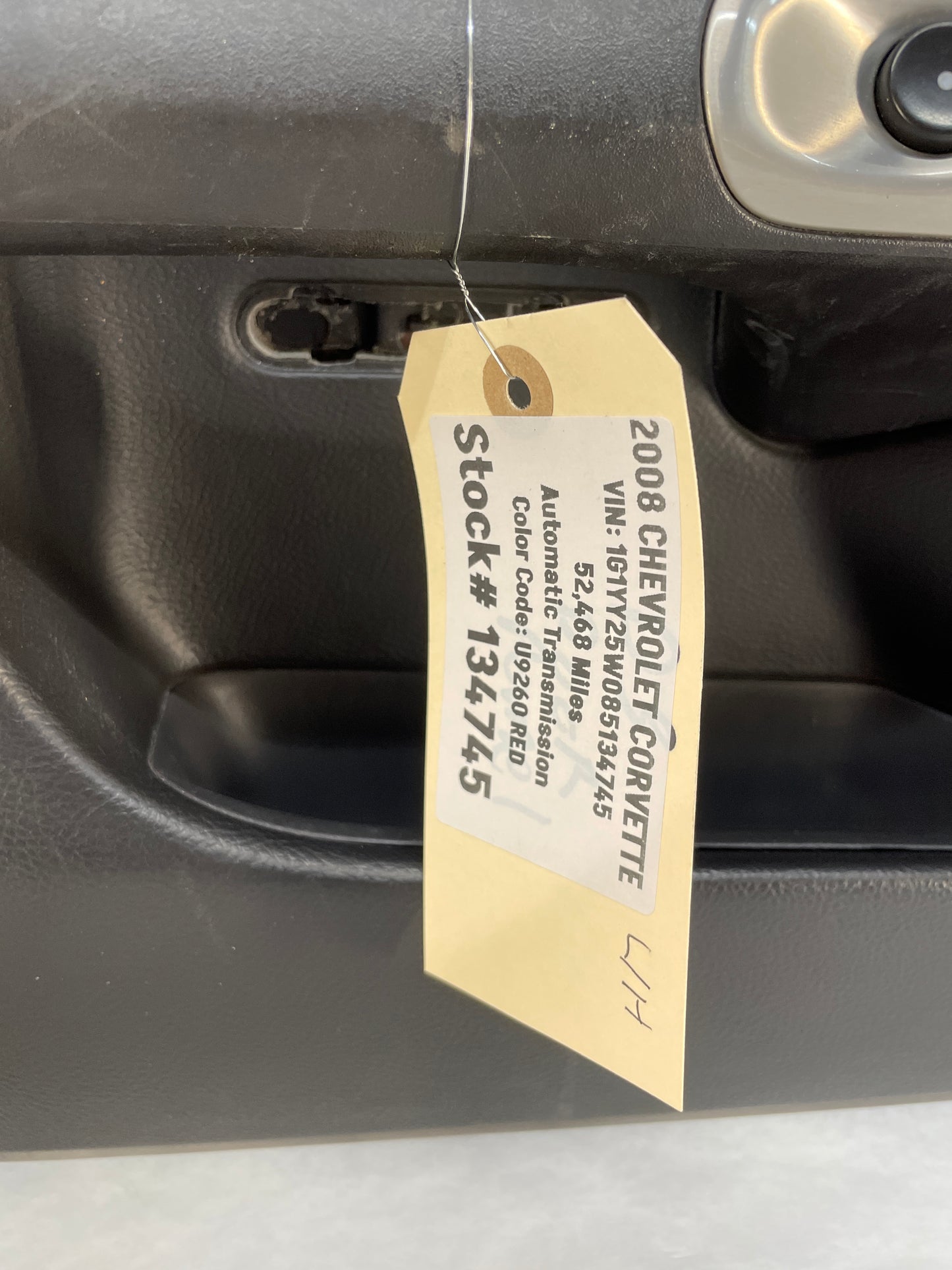 2008 Chevy C6 Corvette LH Driver Interior Door Panel Trim OEM