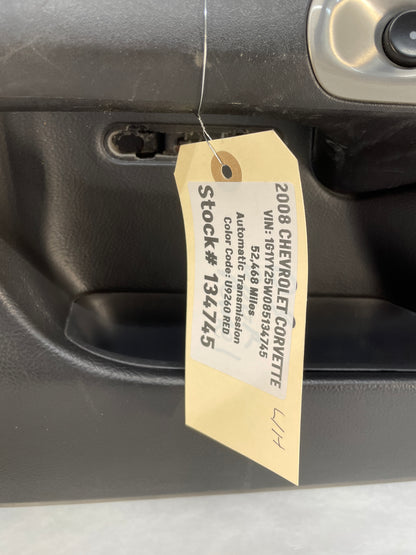 2008 Chevy C6 Corvette LH Driver Interior Door Panel Trim OEM