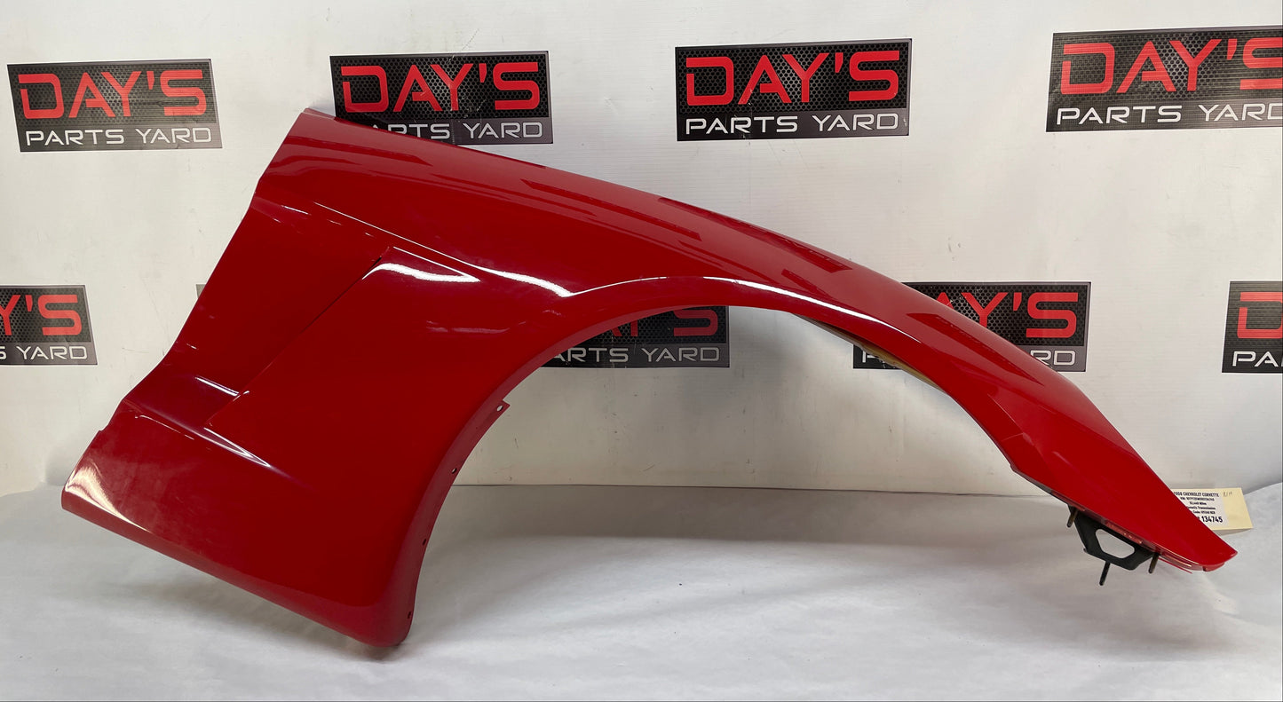 2008 Chevy C6 Corvette RH Passenger Front Fender Red OEM