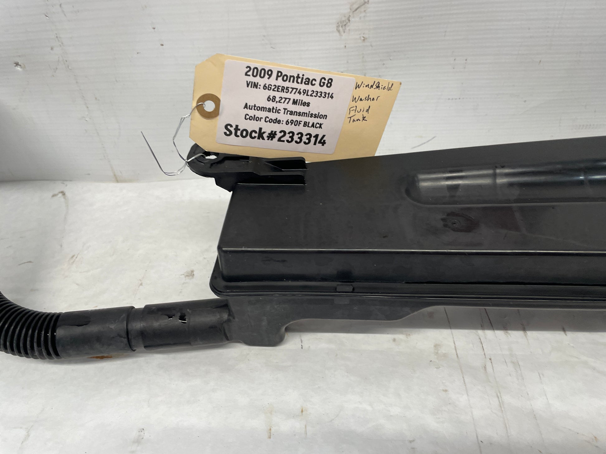 2009 Pontiac G8 Windshield Washer Reservoir Overflow Tank Bottle OEM - Day's Parts Yard