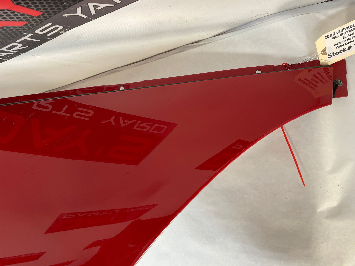 2008 Chevy C6 Corvette RH Passenger Front Fender Red OEM