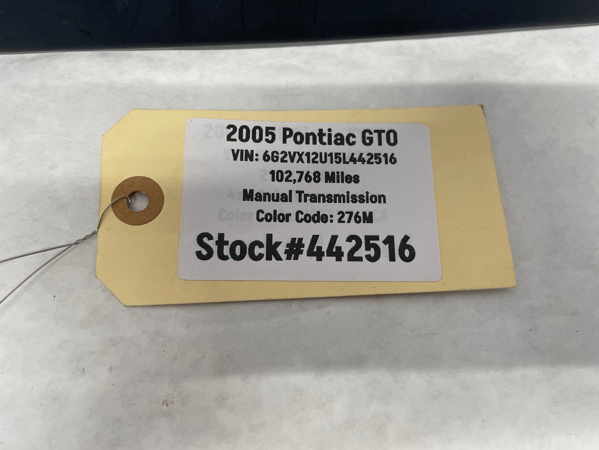 2005 Pontiac GTO LH Driver Exterior B Pillar Window Trim Applique Cover OEM - Day's Parts Yard