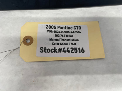 2005 Pontiac GTO LH Driver Exterior B Pillar Window Trim Applique Cover OEM - Day's Parts Yard