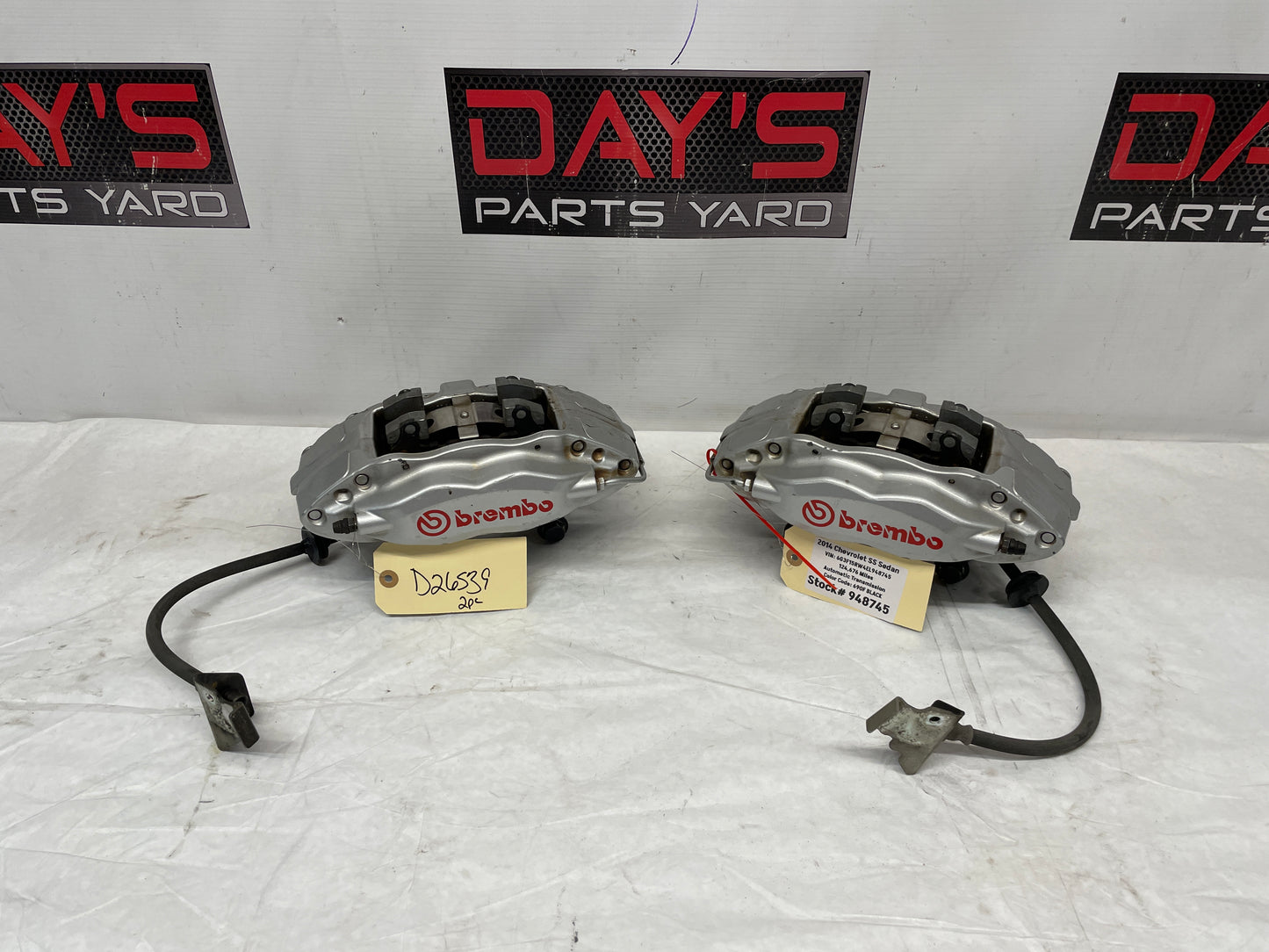 2014 Chevy SS Sedan RH & LH Front Brembo Calipers OEM - Day's Parts Yard