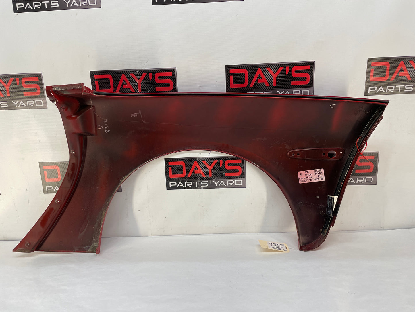 2008 Chevy C6 Corvette RH Passenger Rear Quarter Fender Red OEM