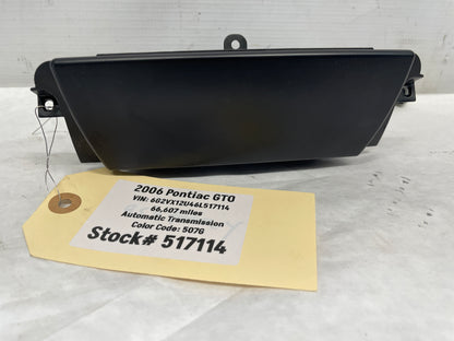 2006 Pontiac GTO Lower Radio Ashtray Compartment Smokers Package OEM