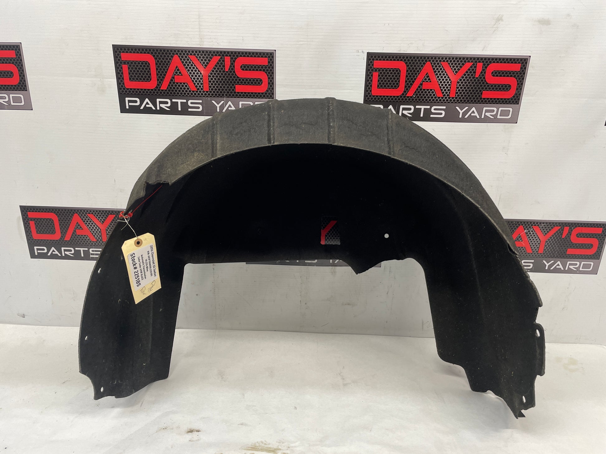 2016 Chevy SS Sedan RH Passenger Fender Wheel Well Liner House OEM - Day's Parts Yard