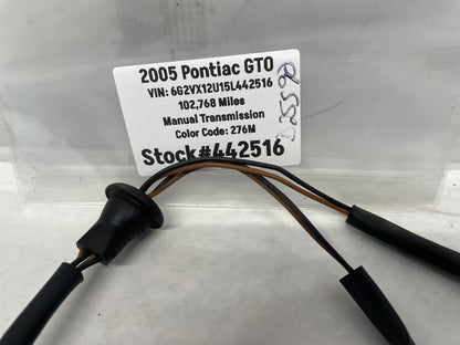 2005 Pontiac GTO License Plate Tag Light Wire Harness OEM - Day's Parts Yard