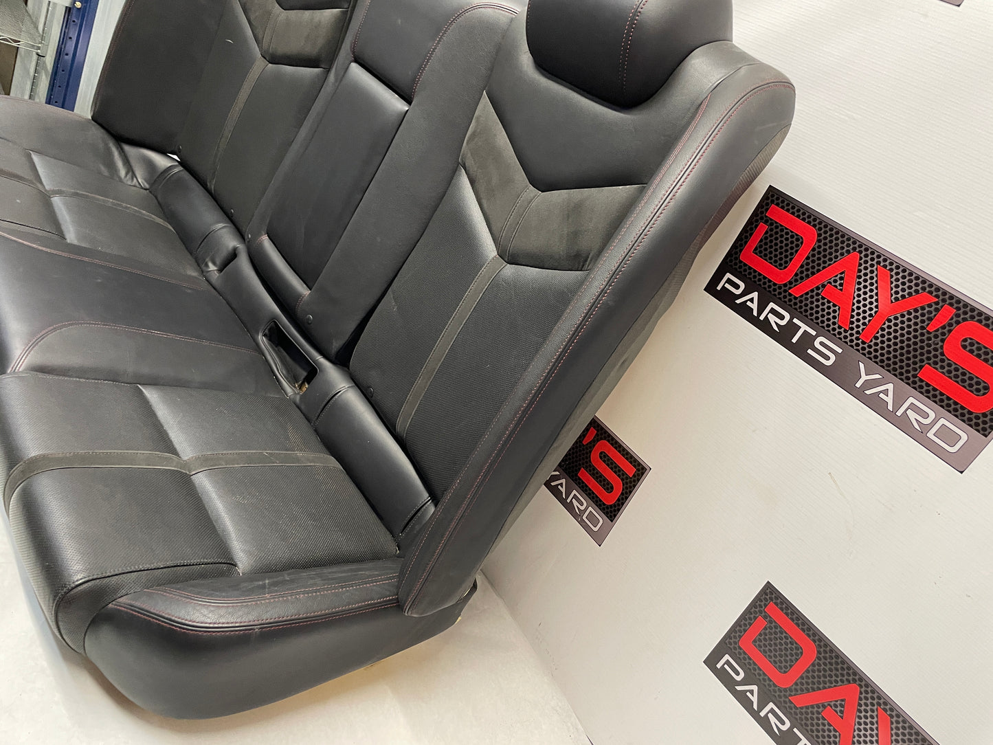 2014 Chevy SS Sedan Seats Rears Black Leather Alcantara Suede OEM - Day's Parts Yard