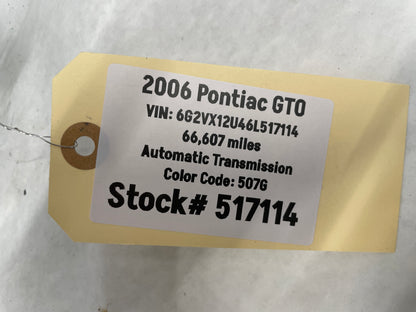 2006 Pontiac GTO Steering Wheel Airbag Air Bag OEM