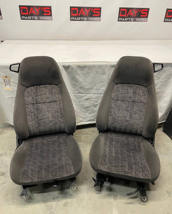 2002 Chevy Camaro Z28 Front Seats Gray Black Ebony Cloth OEM