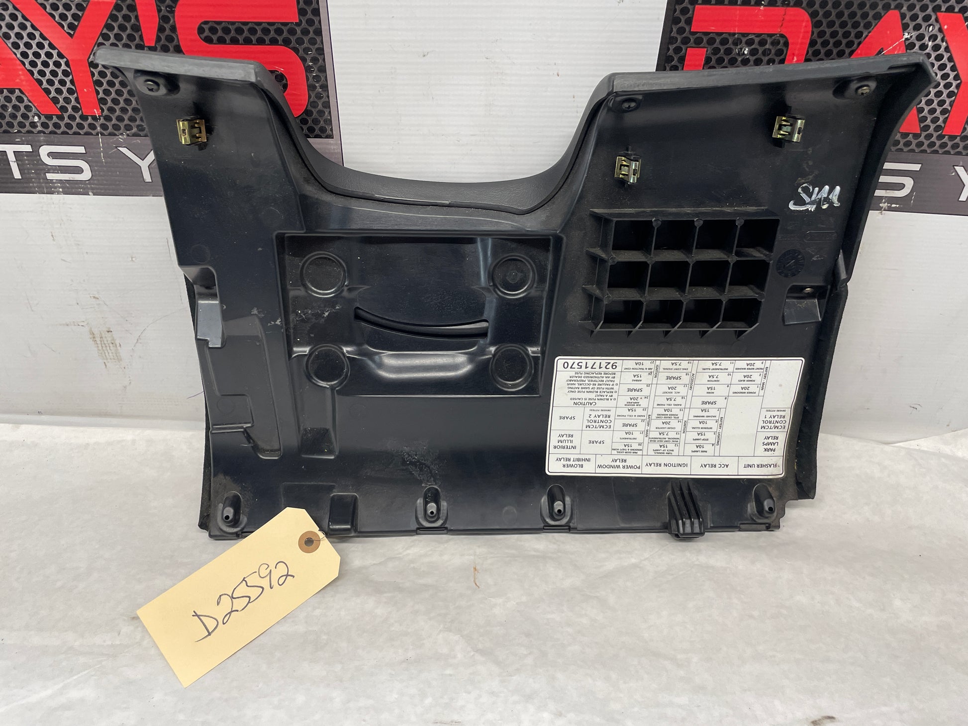 2005 Pontiac GTO Black Suede Interior Knee Bolster Fuse Box Block Cover OEM - Day's Parts Yard