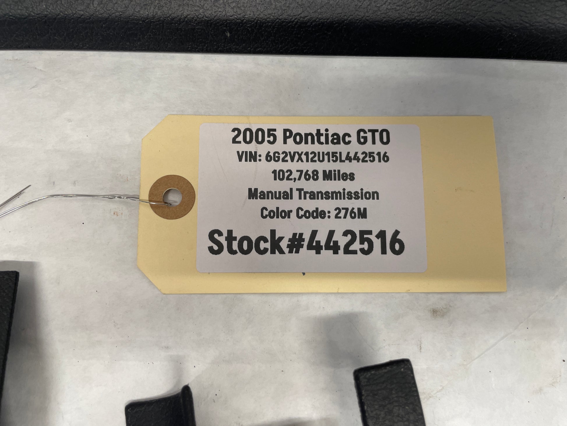 2005 Pontiac GTO RH Passenger 4pc Seat Rail Frame Trim Set OEM - Day's Parts Yard