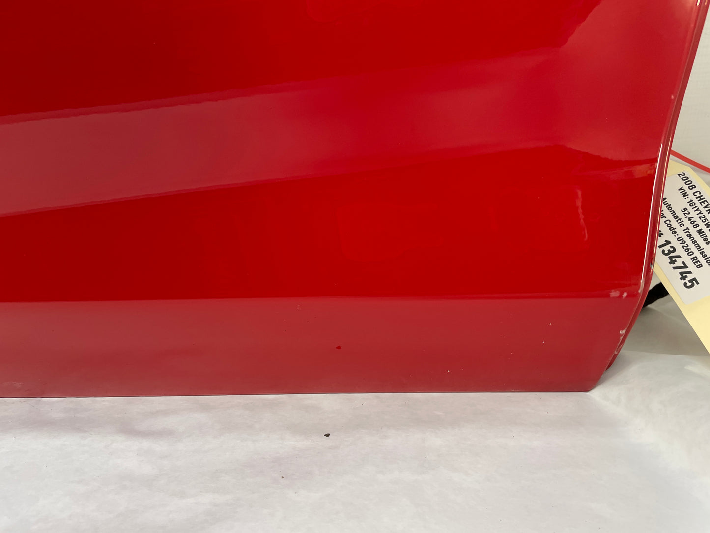 2008 Chevy C6 Corvette RH Passenger Exterior Door Red OEM