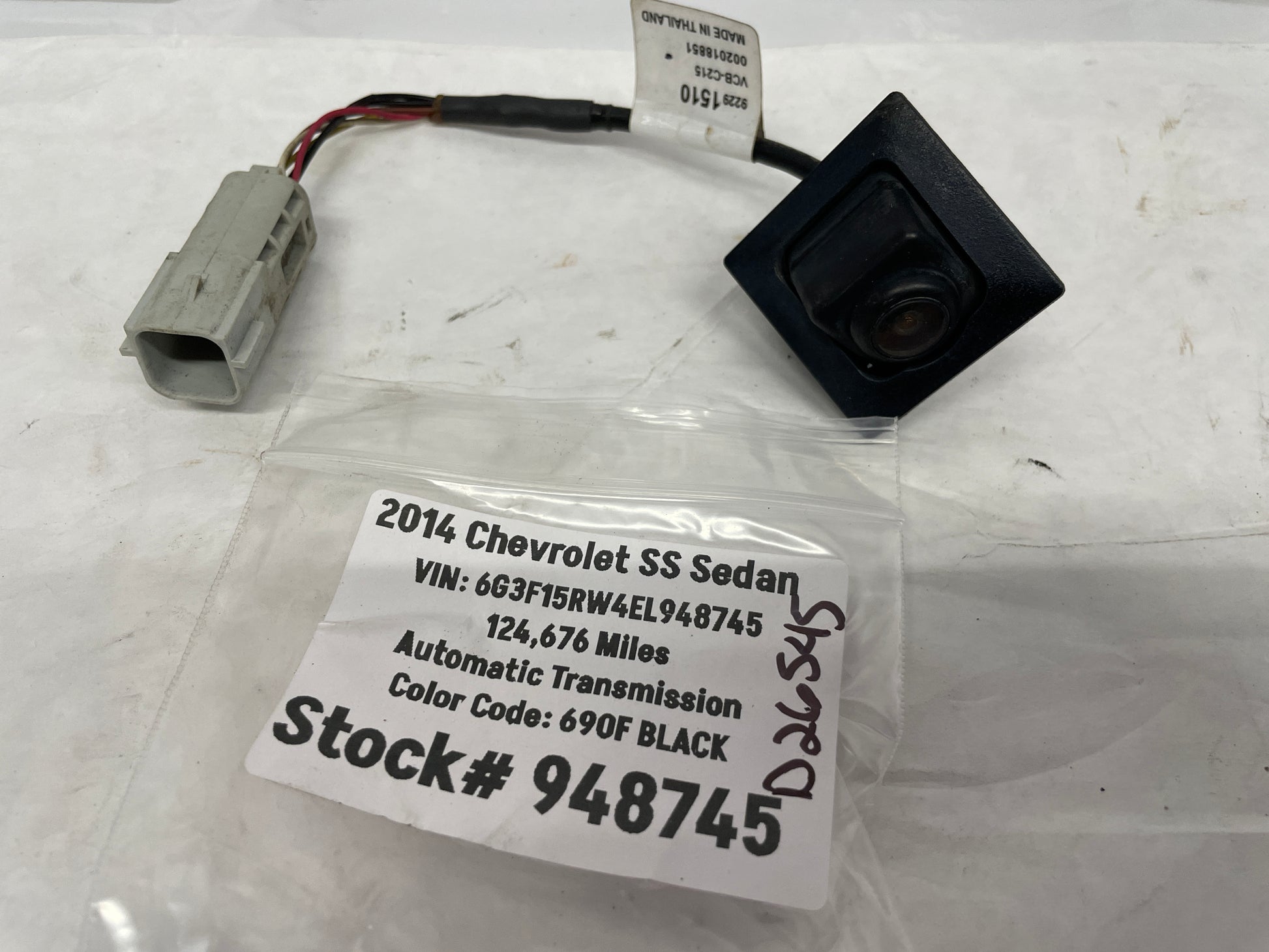 2014 Chevy SS Sedan Rear Bumper Back Up Camera OEM - Day's Parts Yard