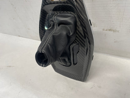 2022 Chevy Camaro SS Center Console Shifter Bezel Carbon Wrap Trim w/ Leather Boot OEM - Day's Parts Yard