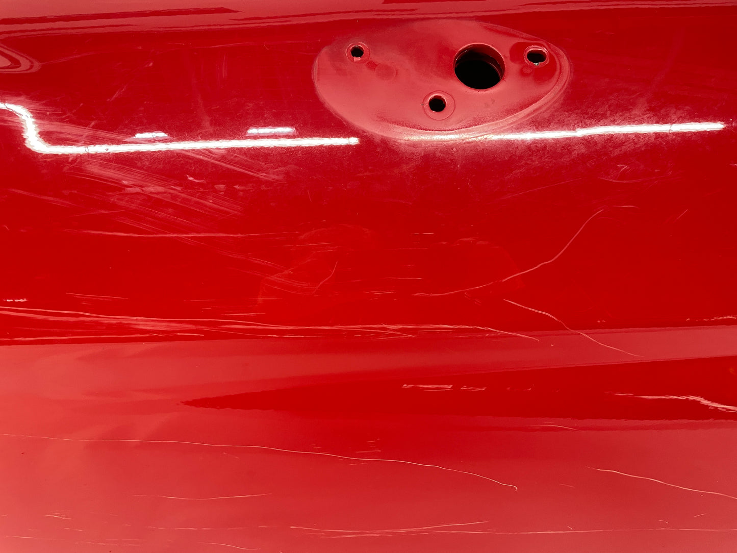 2008 Chevy C6 Corvette LH Driver Exterior Door Red OEM