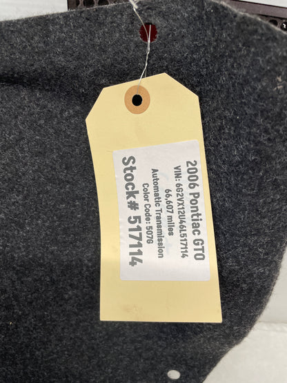 2006 Pontiac GTO Trunk Deck Lid Liner Carpet Felt OEM