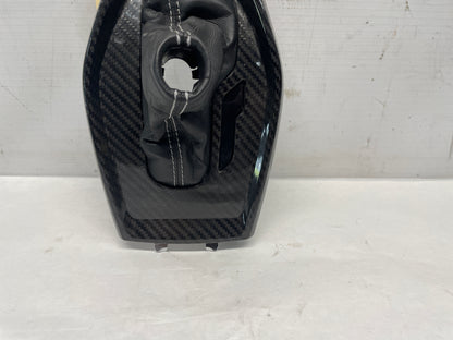 2022 Chevy Camaro SS Center Console Shifter Bezel Carbon Wrap Trim w/ Leather Boot OEM - Day's Parts Yard