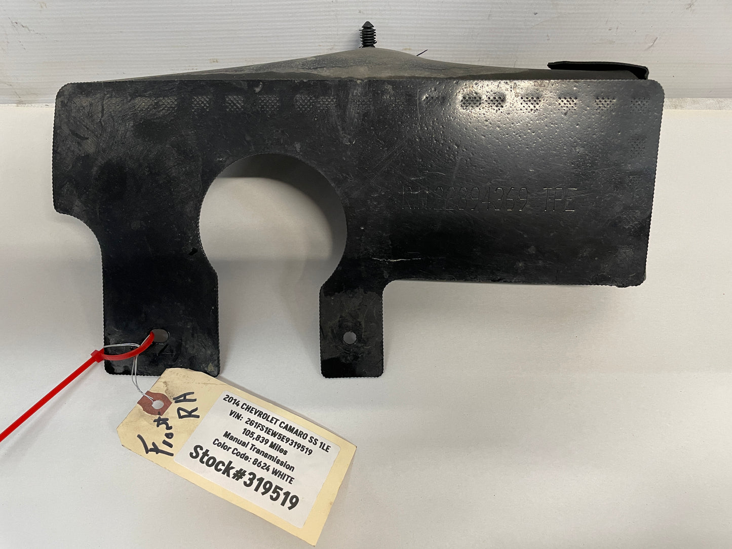 2014 Chevy Camaro SS 1LE RH Passenger Alternator Splash Shield OEM