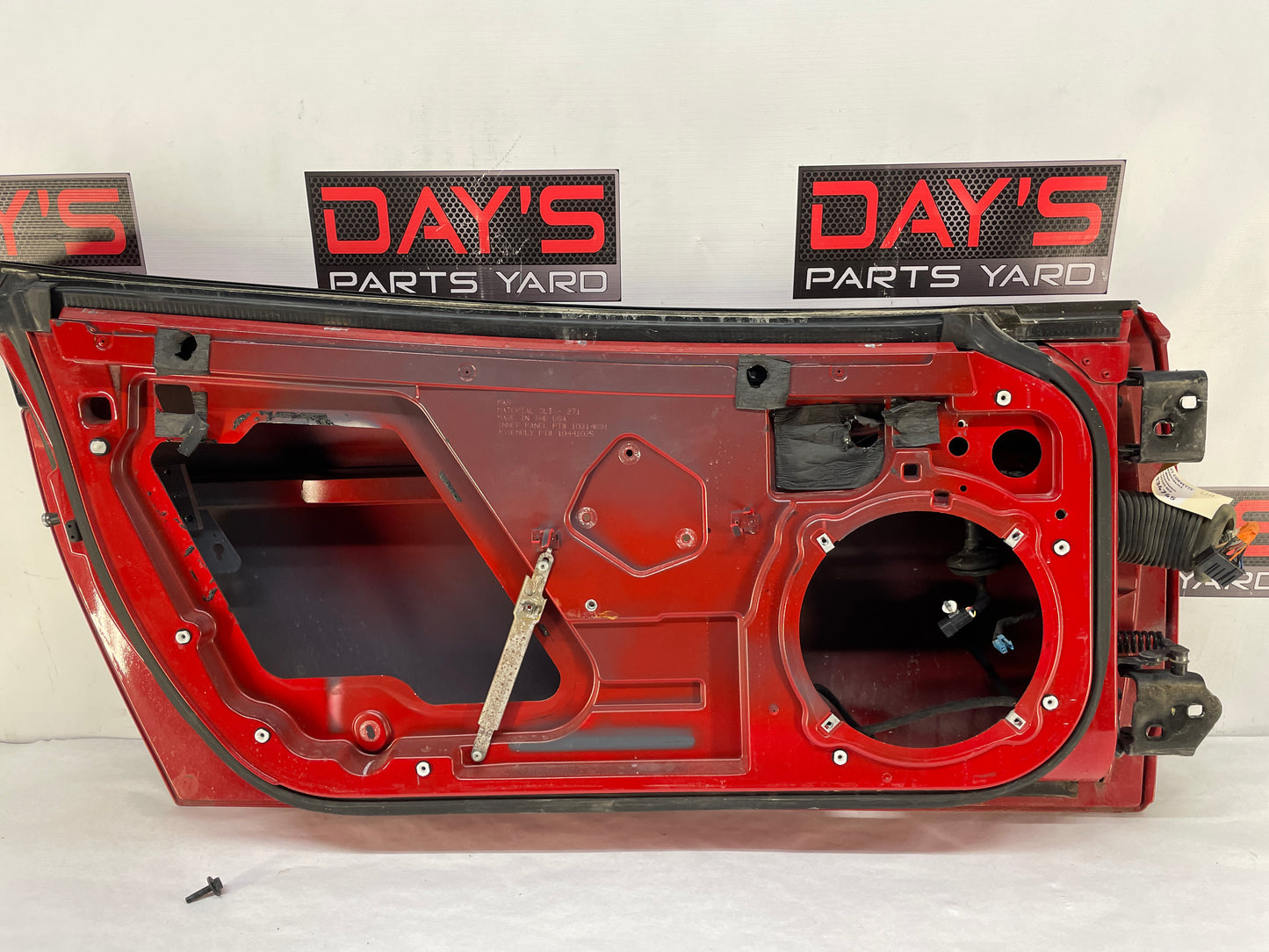 2008 Chevy C6 Corvette LH Driver Exterior Door Red OEM