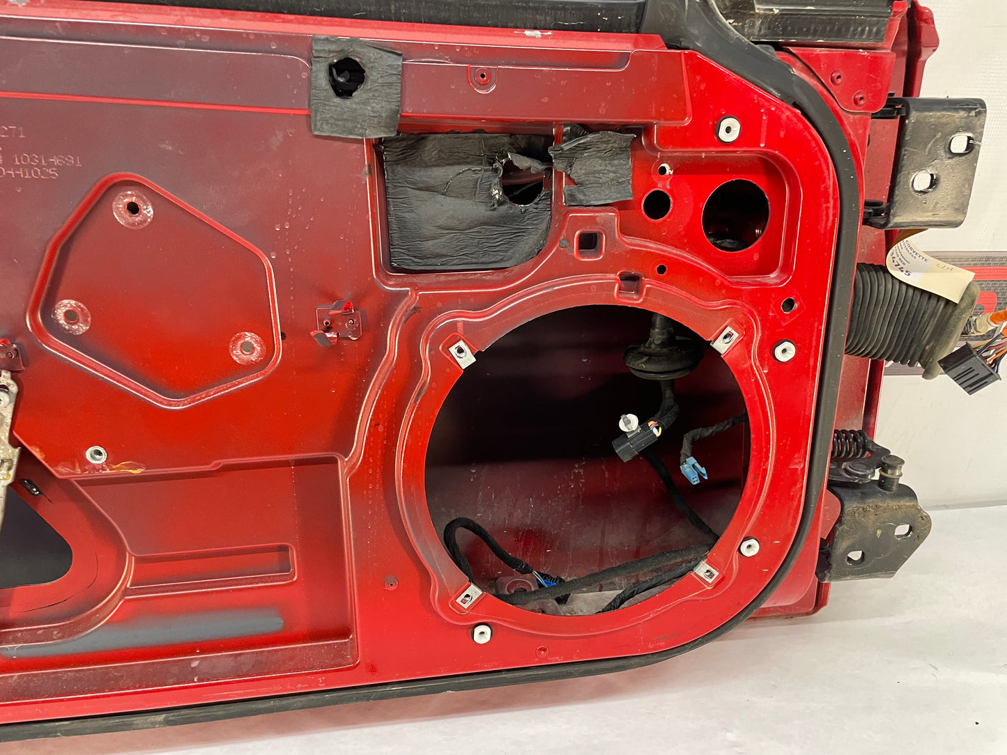 2008 Chevy C6 Corvette LH Driver Exterior Door Red OEM