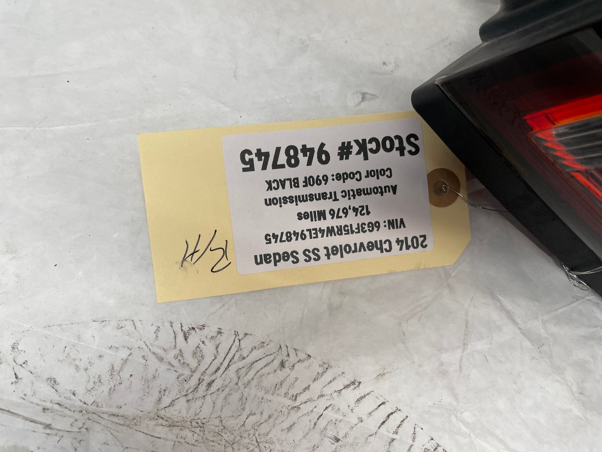 2014 Chevy SS Sedan RH Passenger Outer Tail Light Taillight Lamp OEM - Day's Parts Yard