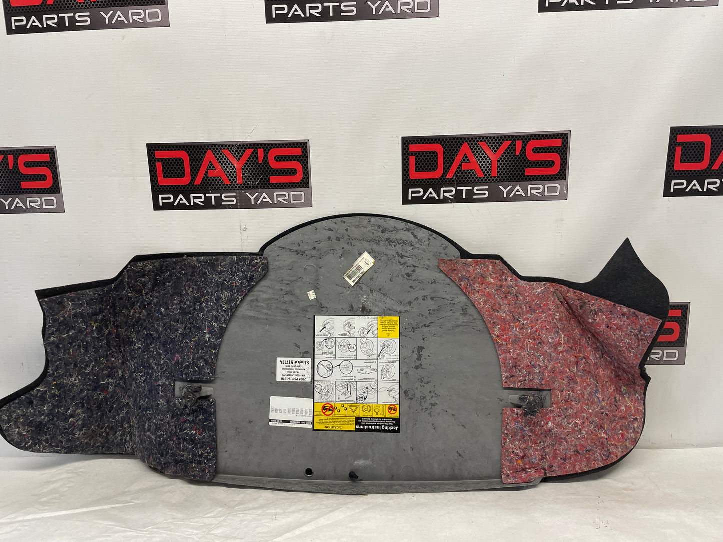 2006 Pontiac GTO Spare Wheel Tire Trunk Carpet Cargo Cover OEM