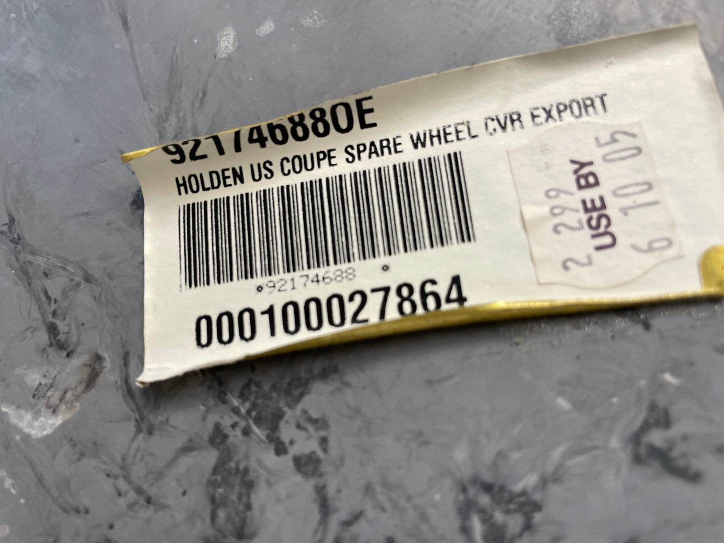 2006 Pontiac GTO Spare Wheel Tire Trunk Carpet Cargo Cover OEM