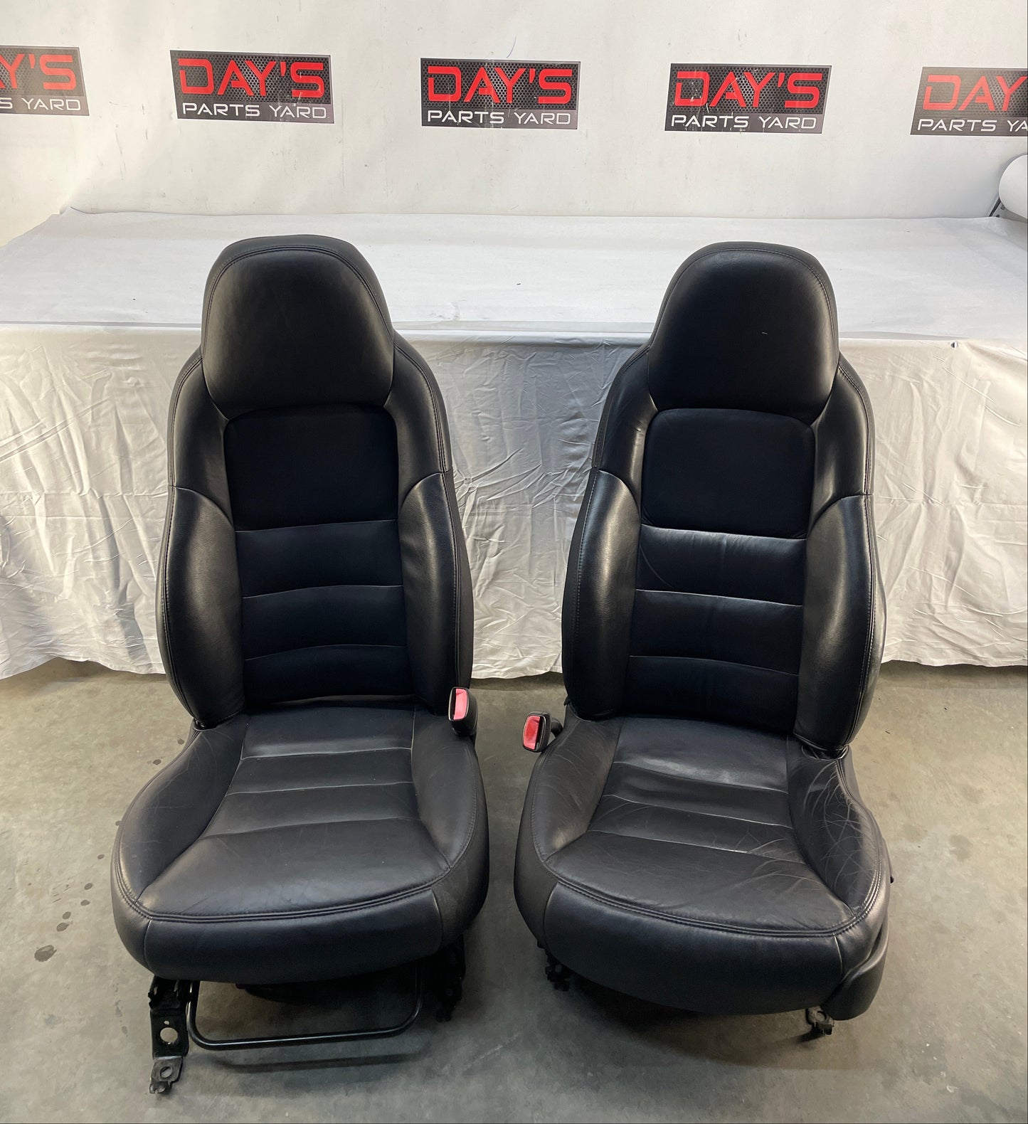 2008 Chevy C6 Corvette Seats Black Leather OEM