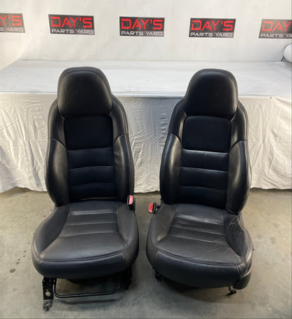 2008 Chevy C6 Corvette Seats Black Leather OEM