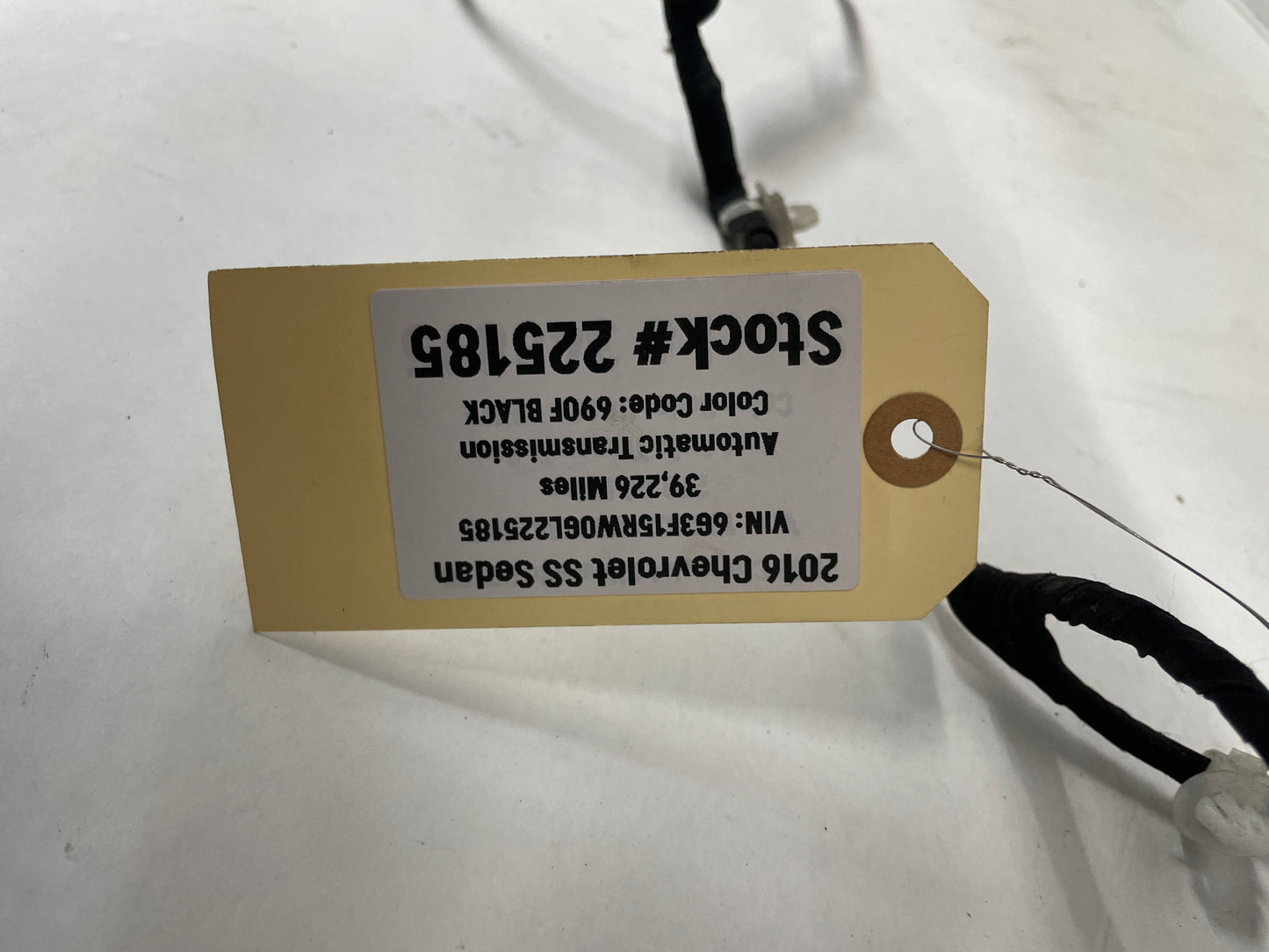 2016 Chevy SS Sedan Front Bumper Fog Lamp Light Wire Wiring Harness OEM - Day's Parts Yard