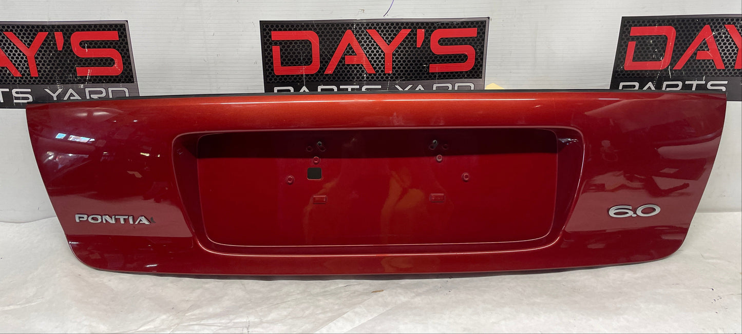 2006 Pontiac GTO Trunk Deck Lid Filler Insert Applique Panel OEM