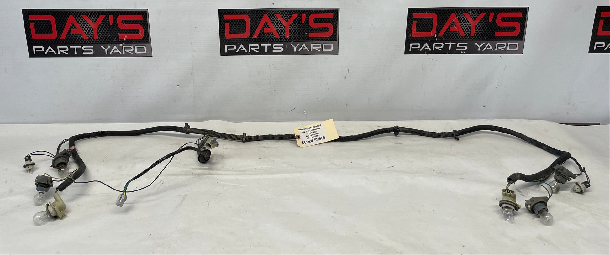 1999 Chevy Camaro Z28 Rear Bumper Taillight Wire Wiring Harness OEM - Day's Parts Yard