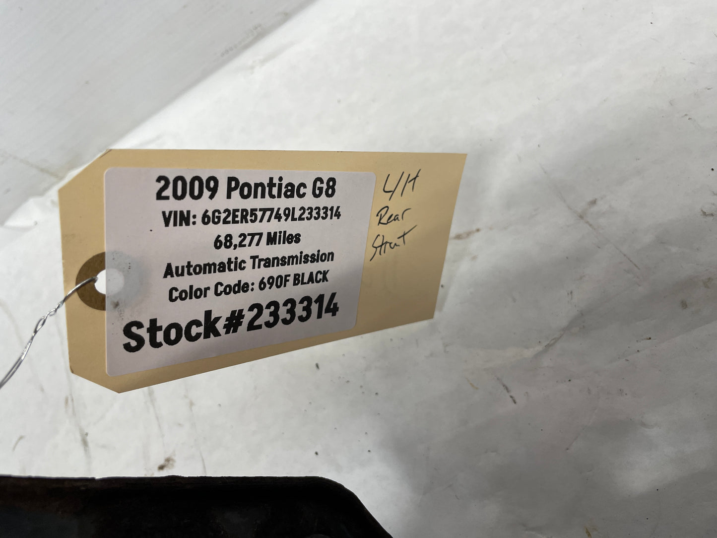 2009 Pontiac G8 LH Driver Rear Suspension Shocks Strut Absorber Assembly OEM - Day's Parts Yard