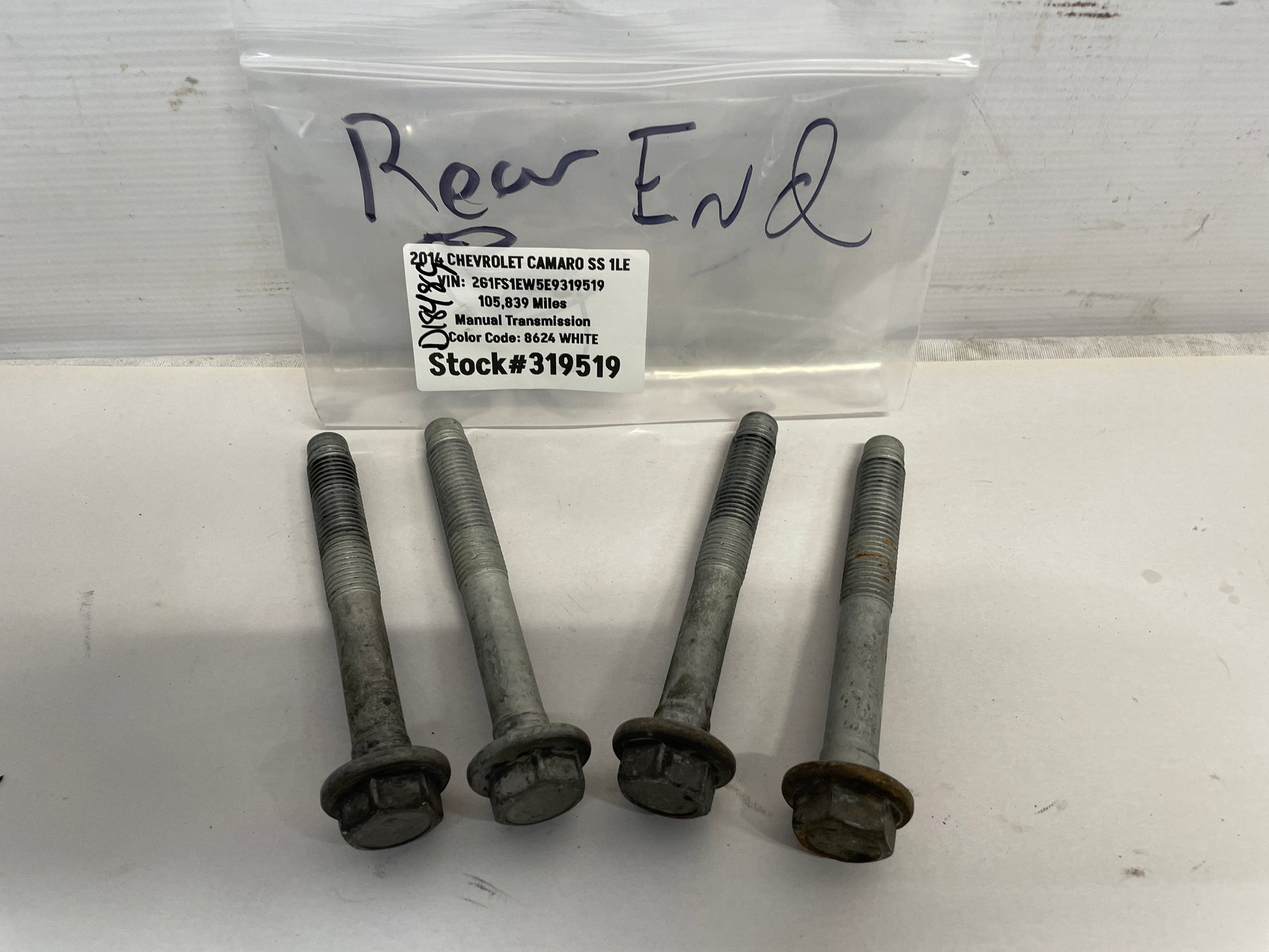 2014 Chevy Camaro SS 1LE Rear Cradle K Member Bolts Hardware OEM - Day's Parts Yard