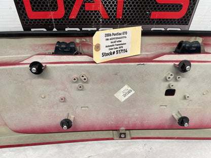 2006 Pontiac GTO Trunk Deck Lid Filler Insert Applique Panel OEM