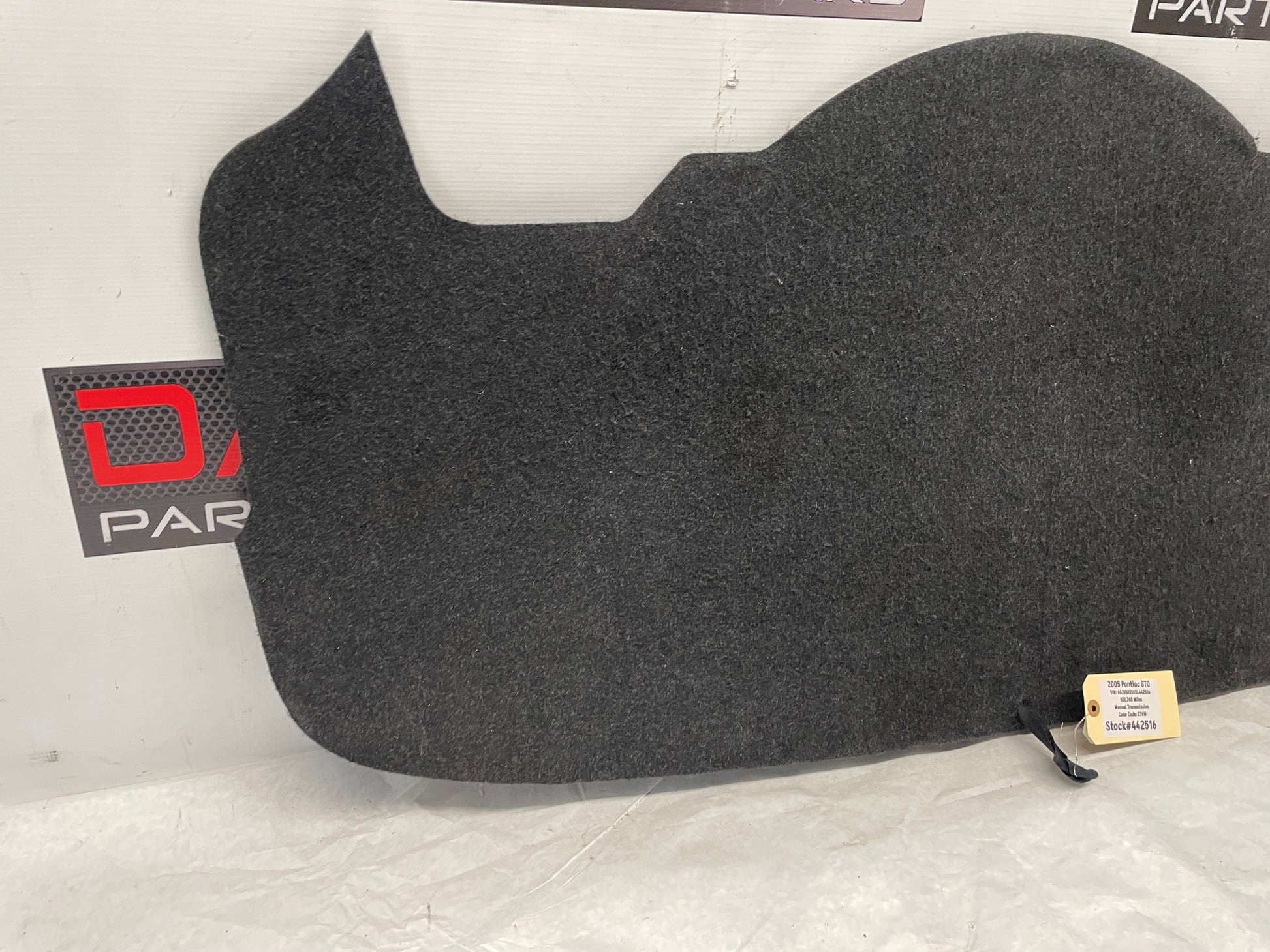 2005 Pontiac GTO Spare Wheel Tire Trunk Carpet Cargo Cover OEM - Day's Parts Yard