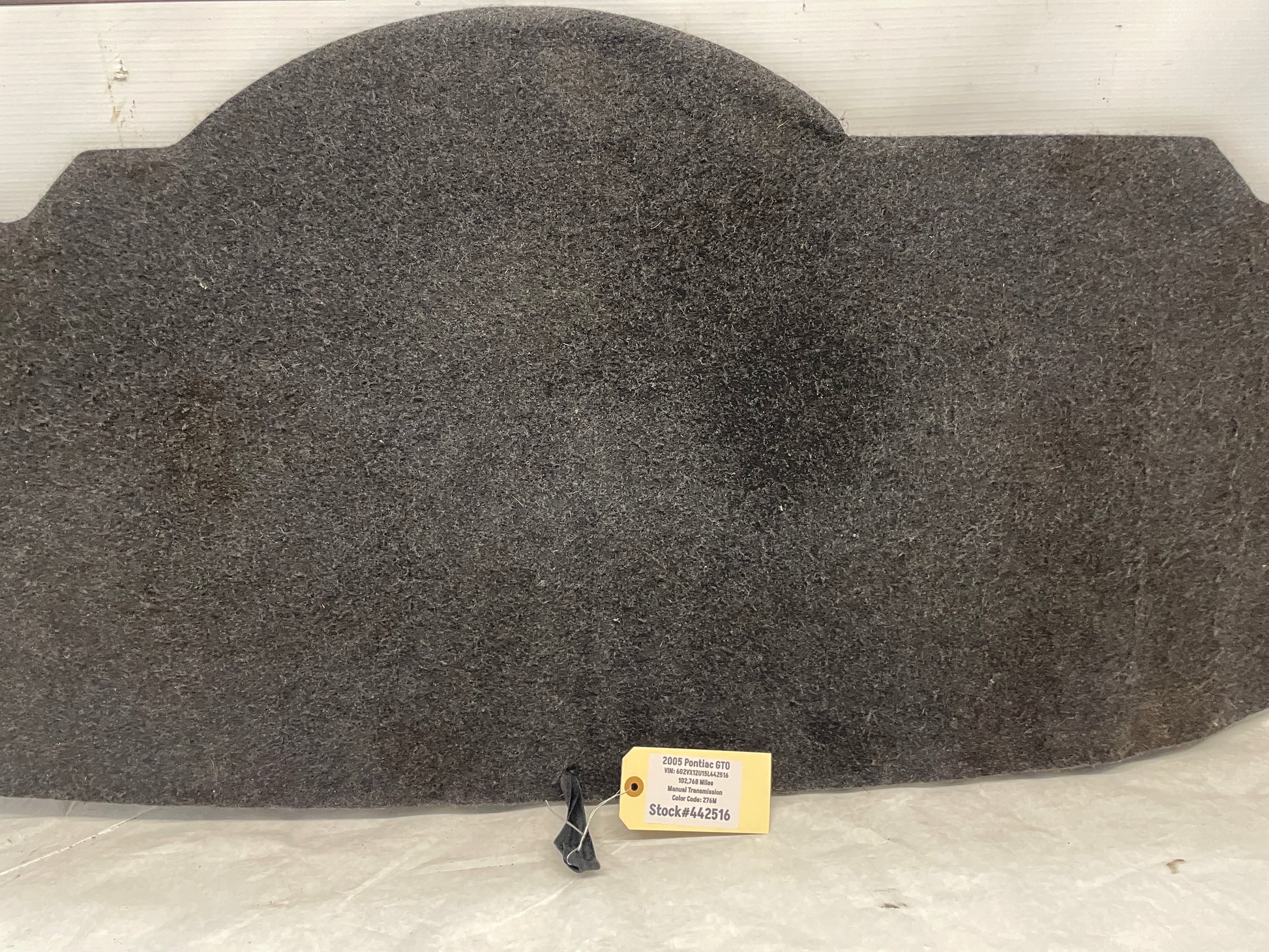2005 Pontiac GTO Spare Wheel Tire Trunk Carpet Cargo Cover OEM - Day's Parts Yard