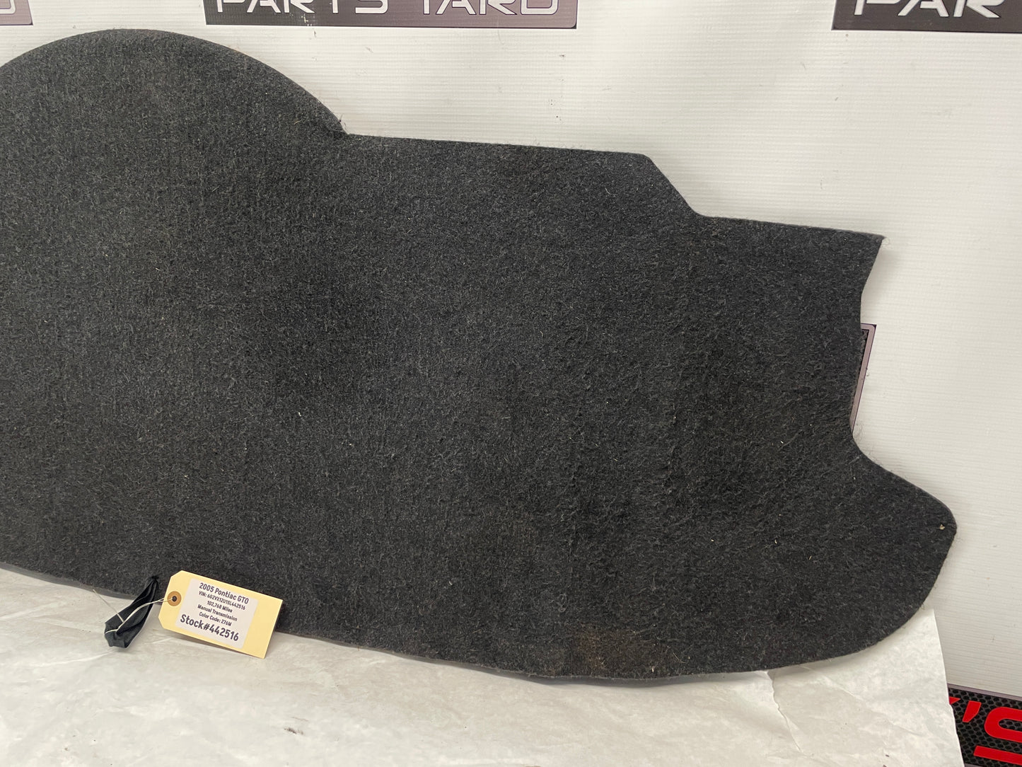 2005 Pontiac GTO Spare Wheel Tire Trunk Carpet Cargo Cover OEM - Day's Parts Yard